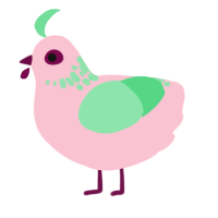 A rose and spring chicken with a neck-speckle pattern