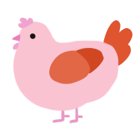 A rose and vermilion chicken