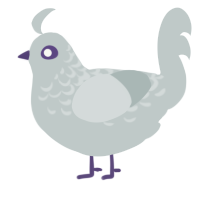 Old Lace II, a silver chicken with a half-lace pattern