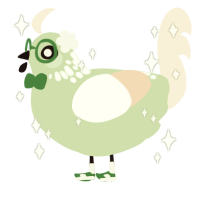 Glupping, a gluppy and cream chicken with a neck-speckle pattern