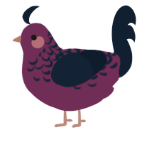 A wine and tumblr chicken with a half-lace pattern