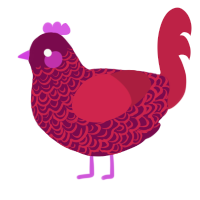 (unnamed), a wine and crimson chicken with a double-lace pattern