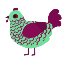 (unnamed), a spring and wine chicken with a lace pattern