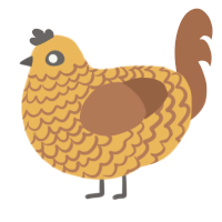 crunchy, a honey and brown chicken with a lace pattern