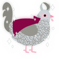 Churro, a mist and ash chicken with a double-lace pattern