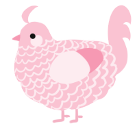(unnamed), a rose chicken with a lace pattern