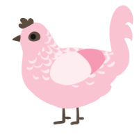 (unnamed), a rose chicken with a half-lace pattern
