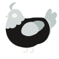 filmboy, a sable and silver chicken with a head pattern