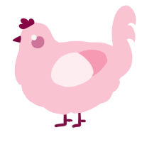 Pinku, a rose chicken