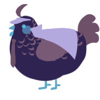 A navy and overcast chicken with a half-lace pattern