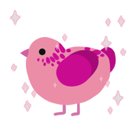 A rose and fuchsia chicken with a neck-speckle pattern