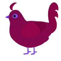 A wine and maroon chicken with a double-lace pattern