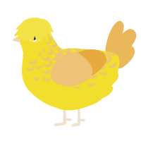 Egg Sandwich, a yellow and honey chicken with a half-lace pattern