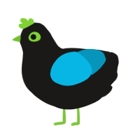 (unnamed), a sable and cerulean chicken