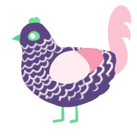 (unnamed), a overcast and rose chicken with a lace pattern