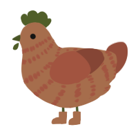 Idaho Red, a brown and russet chicken with a bar pattern