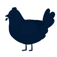 A tumblr chicken with a head pattern