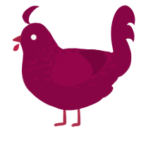(unnamed), a maroon chicken with a half-lace pattern