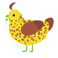 A yellow and russet chicken with a speckle pattern