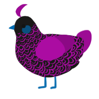 (unnamed), a sable and plum chicken with a double-lace pattern