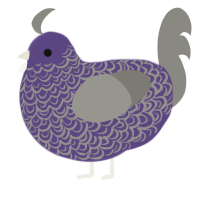 A overcast and ash chicken with a double-lace pattern