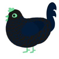 Candle Rainbow, a sable and tumblr chicken with a lace pattern
