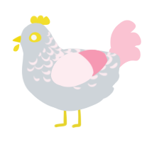 A mist and rose chicken with a half-lace pattern