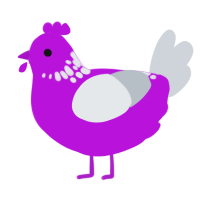 Amethyst from SU, a amethyst and mist chicken with a neck-speckle pattern