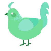 Loofah, a spring and mint chicken with a neck-speckle pattern