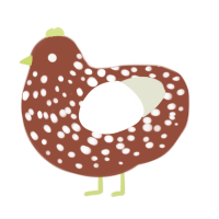 Salted Pretzel, a russet and white chicken with a speckle pattern
