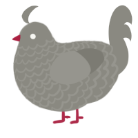 (unnamed), a ash chicken with a lace pattern