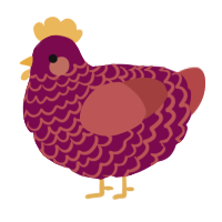 (unnamed), a wine and red chicken with a lace pattern