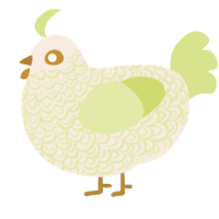 Lemi, a cream and lemon chicken with a double-lace pattern