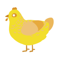 LEMON, a yellow and honey chicken with a half-lace pattern