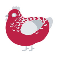 qou muscles, a crimson and mist chicken with a half-lace pattern