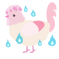 Mozelle, a cream and rose chicken