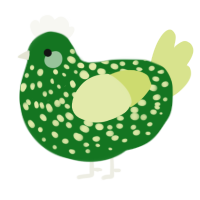 Cucumber, a leaf and lemon chicken with a speckle pattern