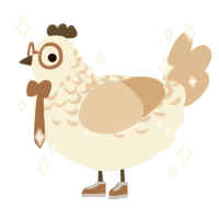 Café, a cream and beige chicken with a half-lace pattern