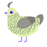 A apple and ash chicken with a lace pattern