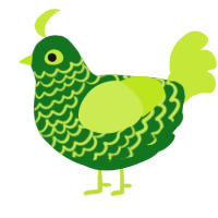 Baby Rdoactv Pickle, a leaf and lime chicken with a lace pattern