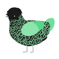 Toothpaste, a sable and spring chicken with a double-lace pattern