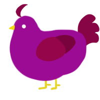 A plum and maroon chicken