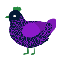 小月亮, a tumblr and violet chicken with a double-lace pattern