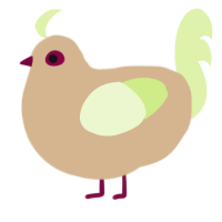 A beige and apple chicken