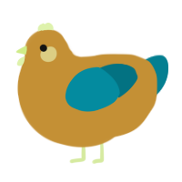 Father Clone, a gold and sea chicken