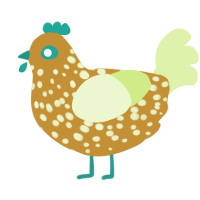 Count How Many Sand, a gold and apple chicken with a speckle pattern