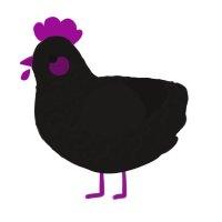 A sable chicken with a lace pattern