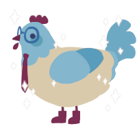 freeman, a honey and sky chicken with a head pattern