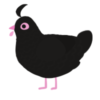 A sable chicken with a lace pattern