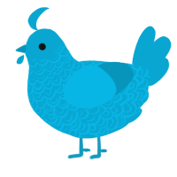 2 mod cerulean, a cerulean chicken with a double-lace pattern